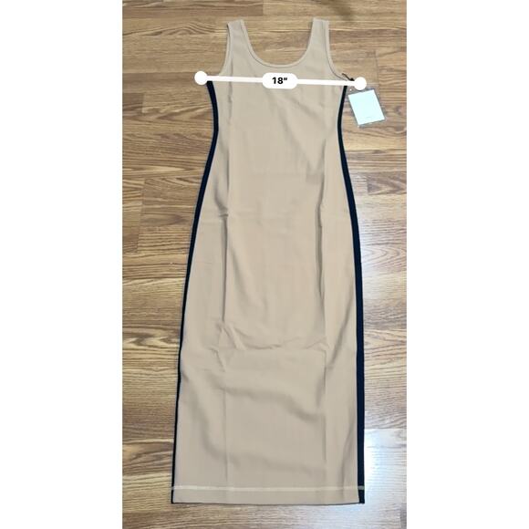 WARDROBE.NYC bodycon tan  and black Sport Midi Dress size small - Picture 9 of 13